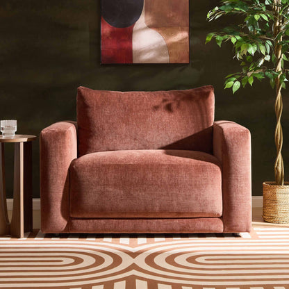 Chicago Loveseat - Chenille Dark Rust - DUSK