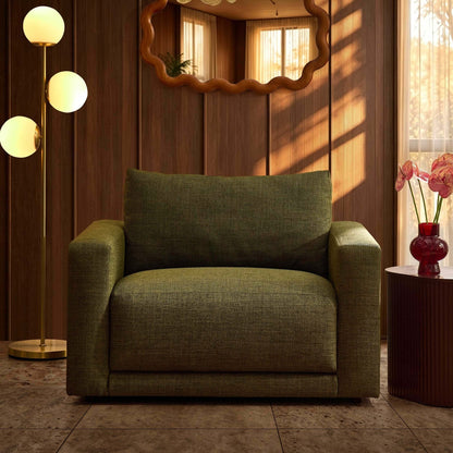 Chicago Loveseat - Woven Pine Green - DUSK