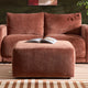 Chicago Pouffe - Chenille Dark Rust - DUSK