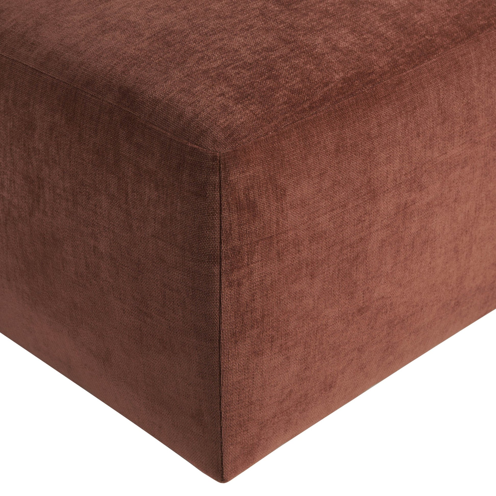 Chicago Pouffe - Chenille Dark Rust - DUSK