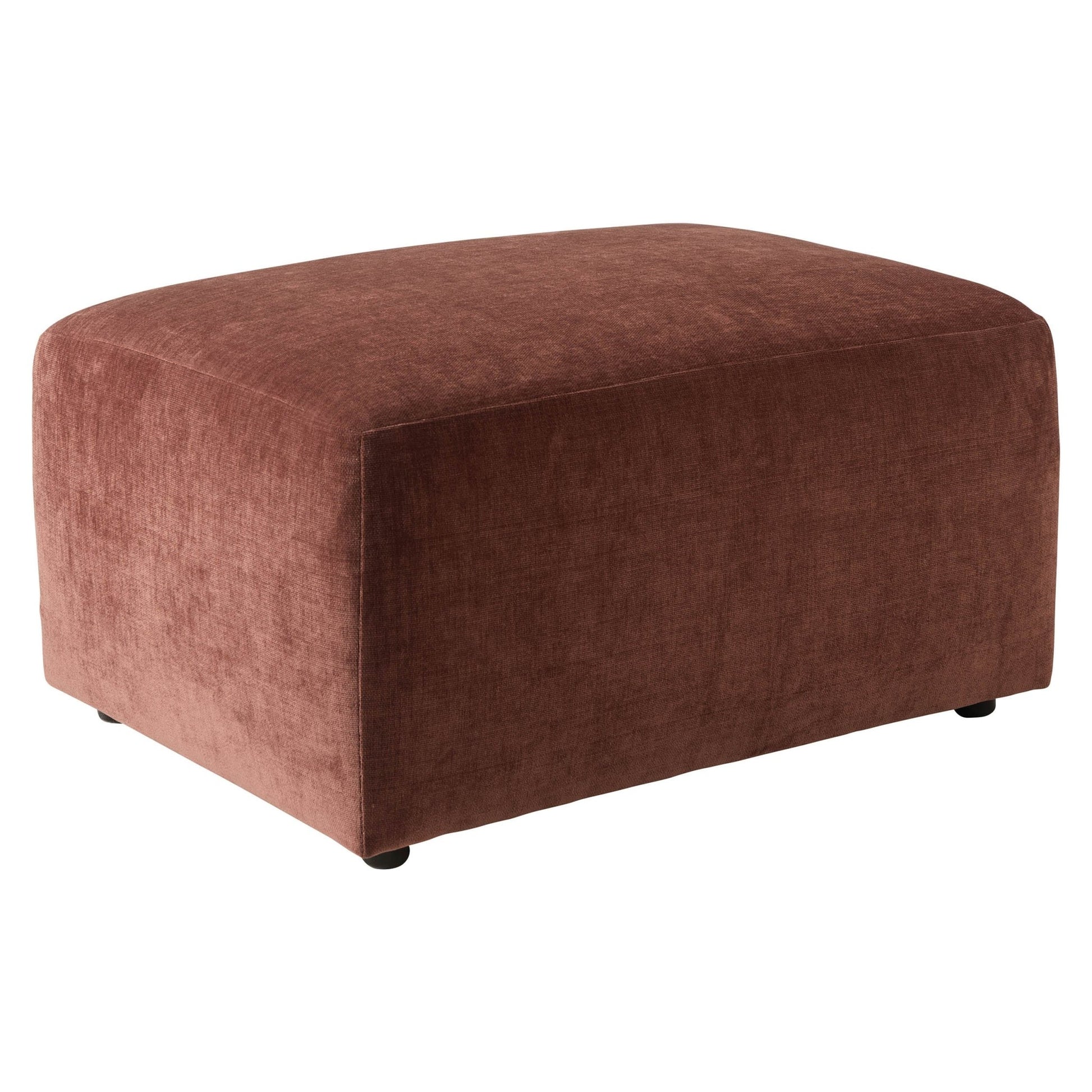 Chicago Pouffe - Chenille Dark Rust - DUSK