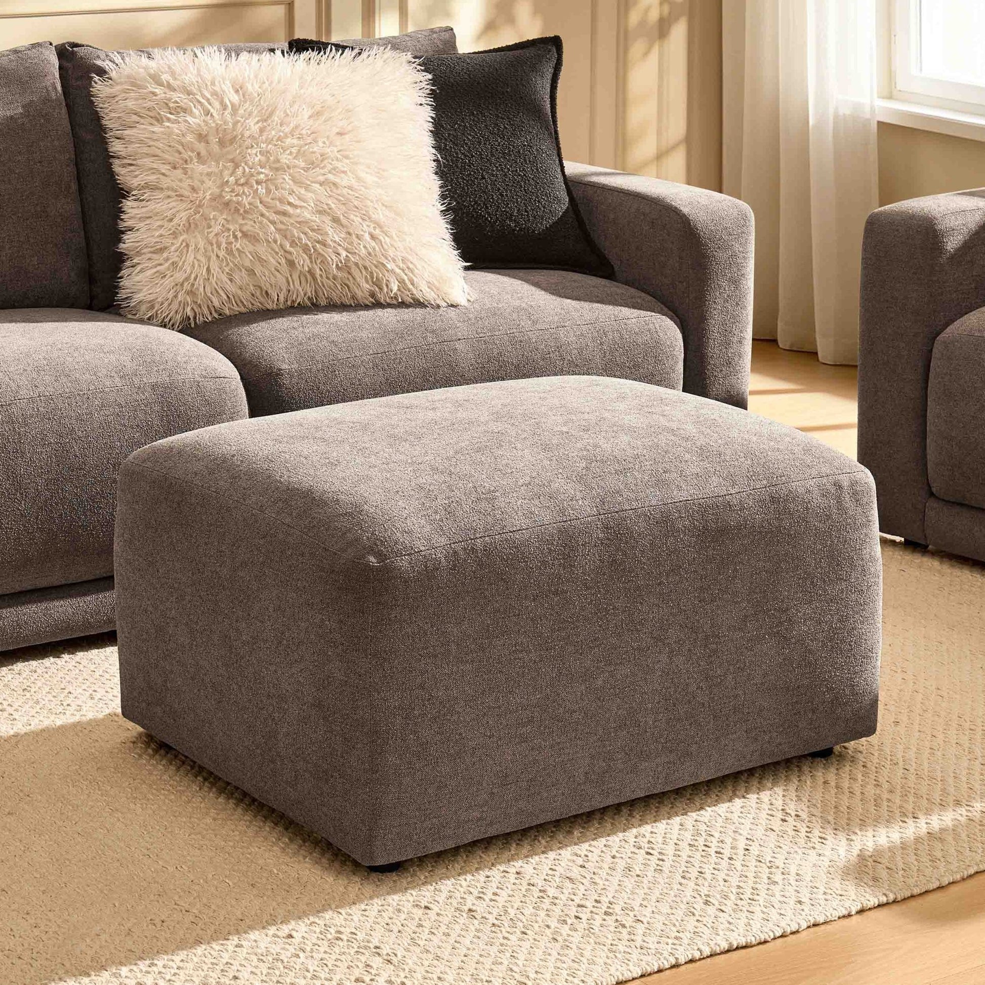 Chicago Pouffe - Chenille Mushroom - DUSK