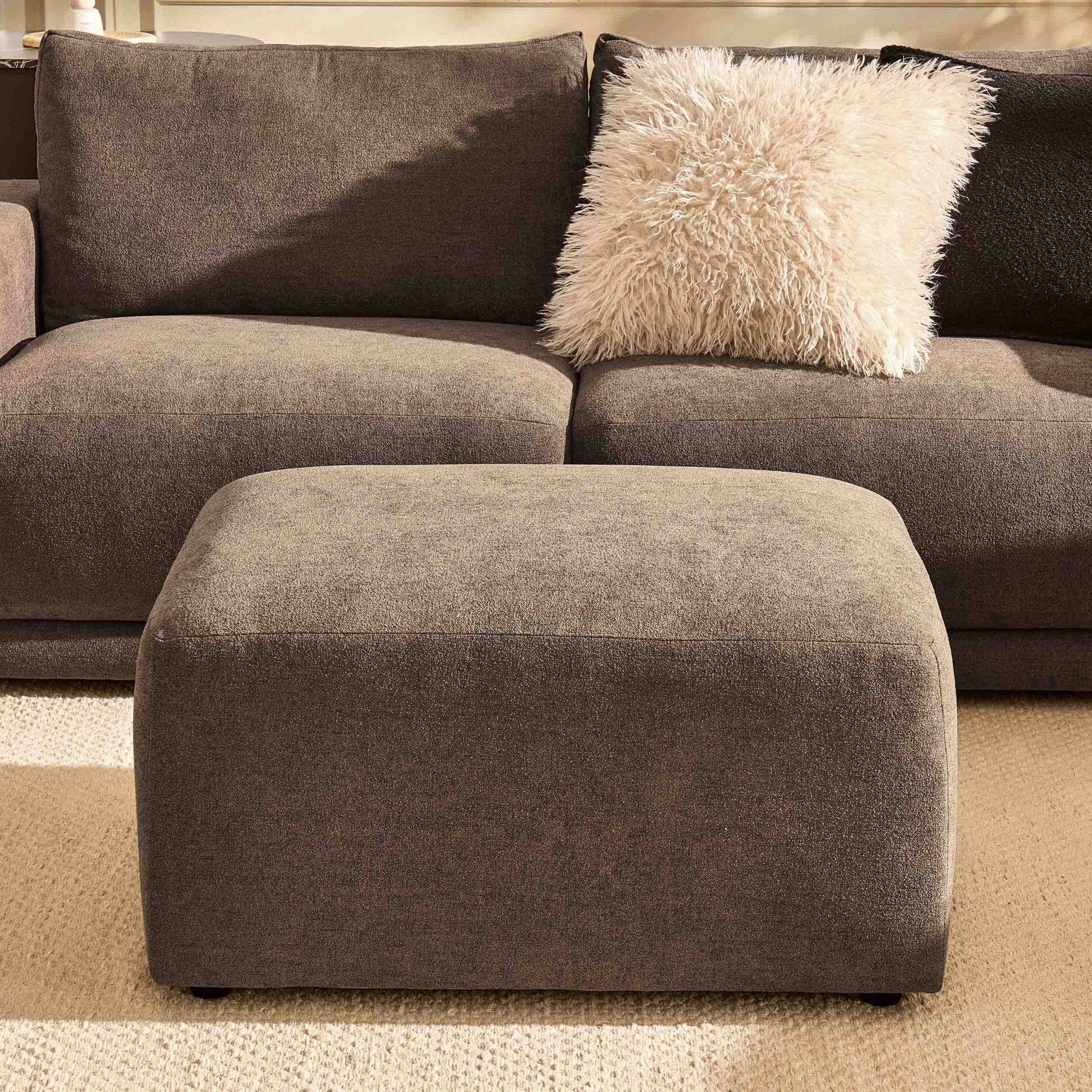 Chicago Pouffe - Chenille Mushroom - DUSK
