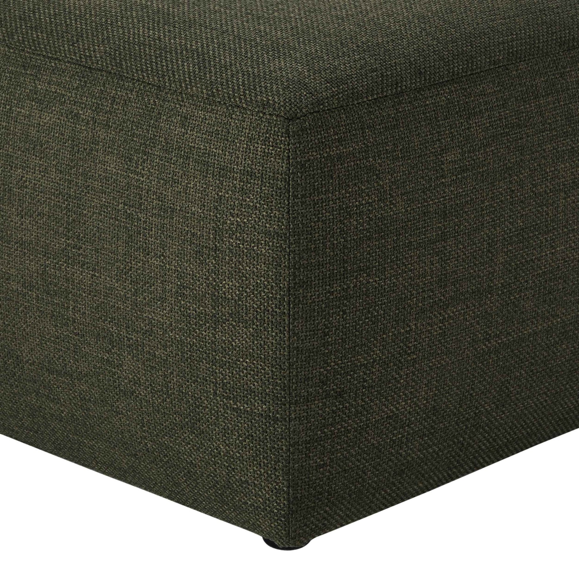 Chicago Pouffe - Woven Pine Green - DUSK