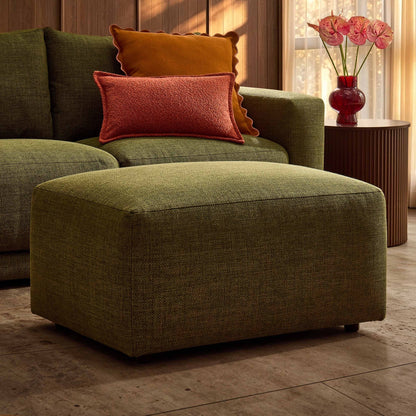 Chicago Pouffe - Woven Pine Green - DUSK