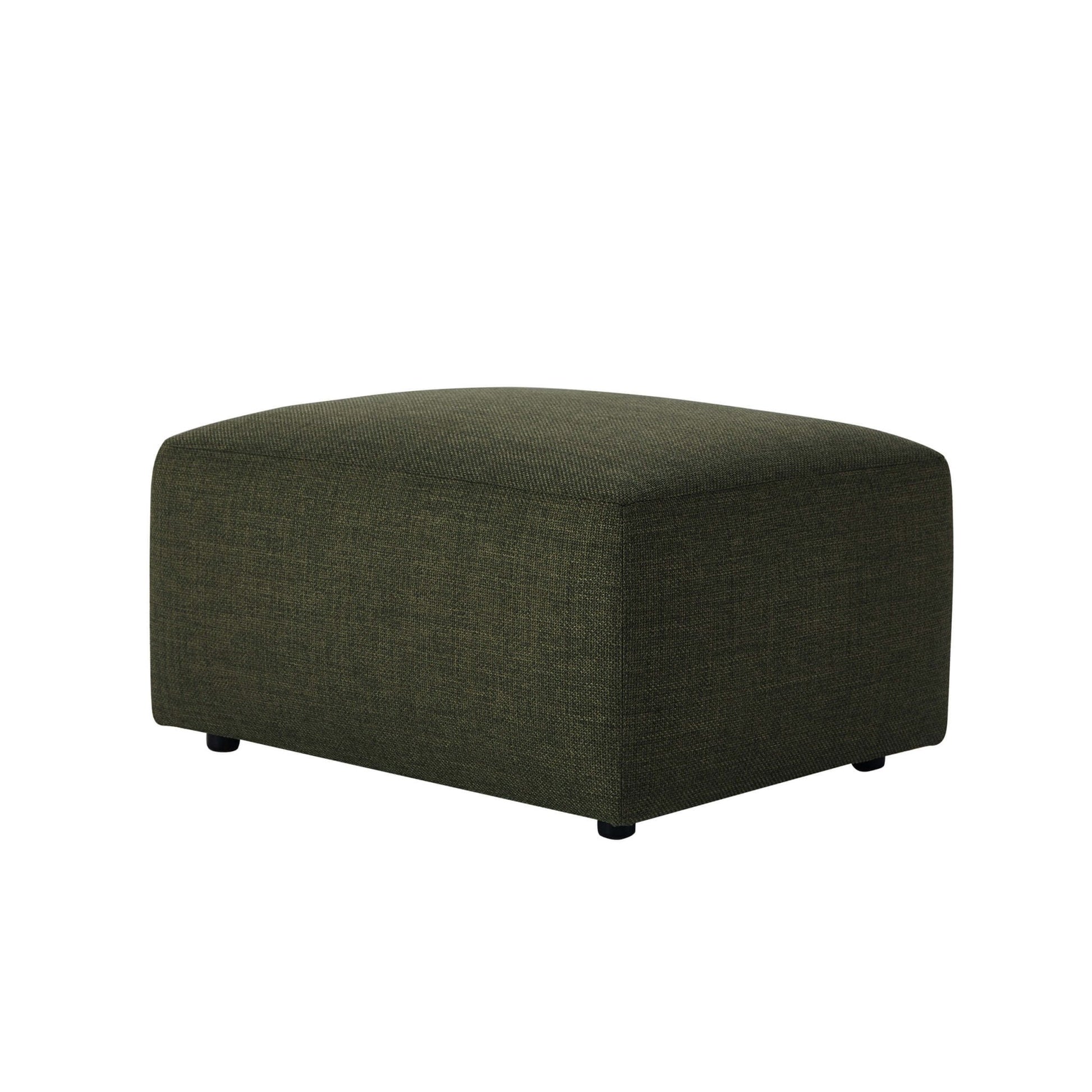 Chicago Pouffe - Woven Pine Green - DUSK
