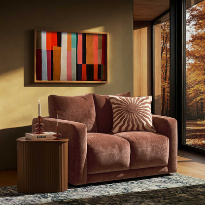 Chicago Small 2 Seater Sofa - Chenille Dark Rust - DUSK