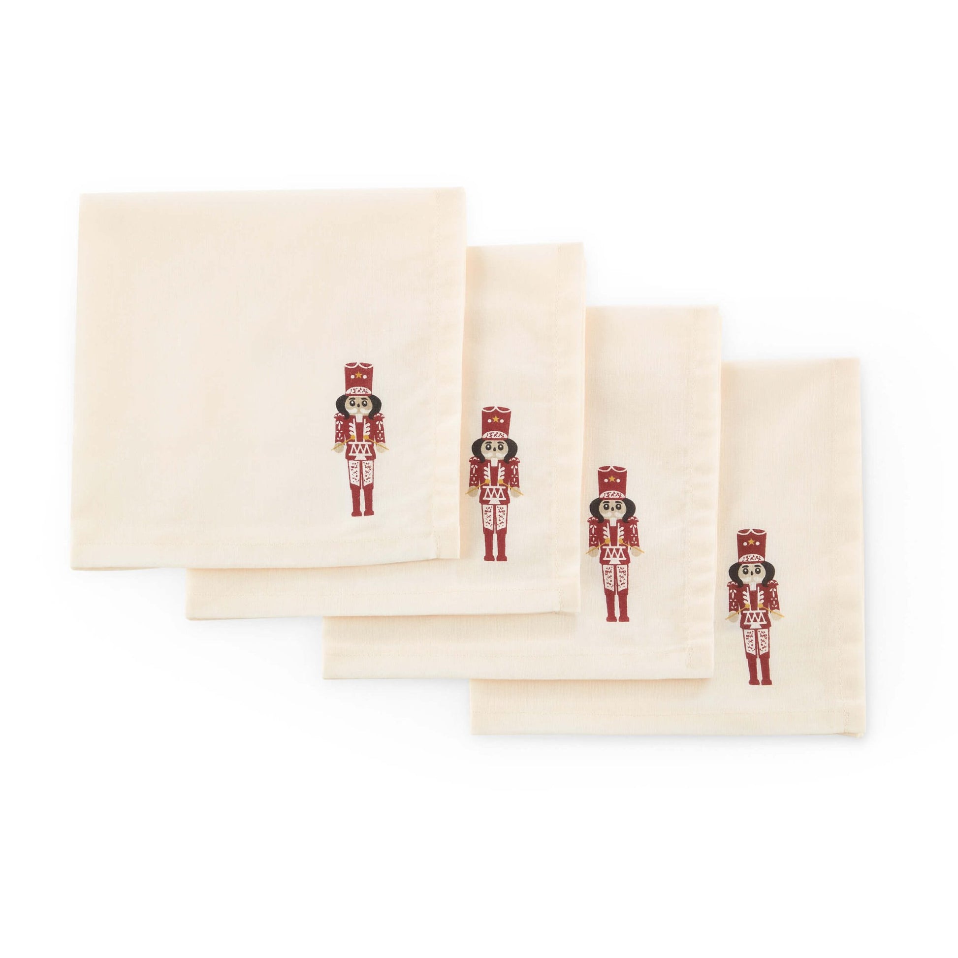 Christmas Nutcracker Set of 4 Napkins - Red - DUSK
