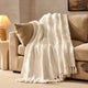 Chunky Chenille Sofa Throw - White - DUSK