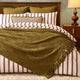 Chunky Chenille Throw - Olive Green - DUSK