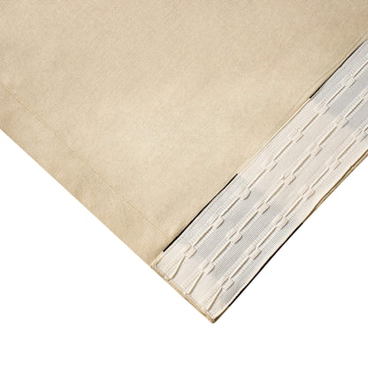Chunky Stripe Pair of Pencil Pleat Curtains - Brown - DUSK