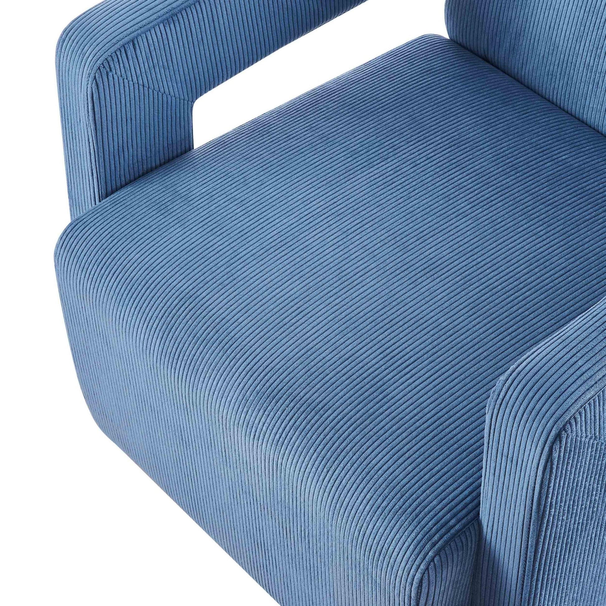 Ciara Accent Chair - Corduroy - Blue - DUSK