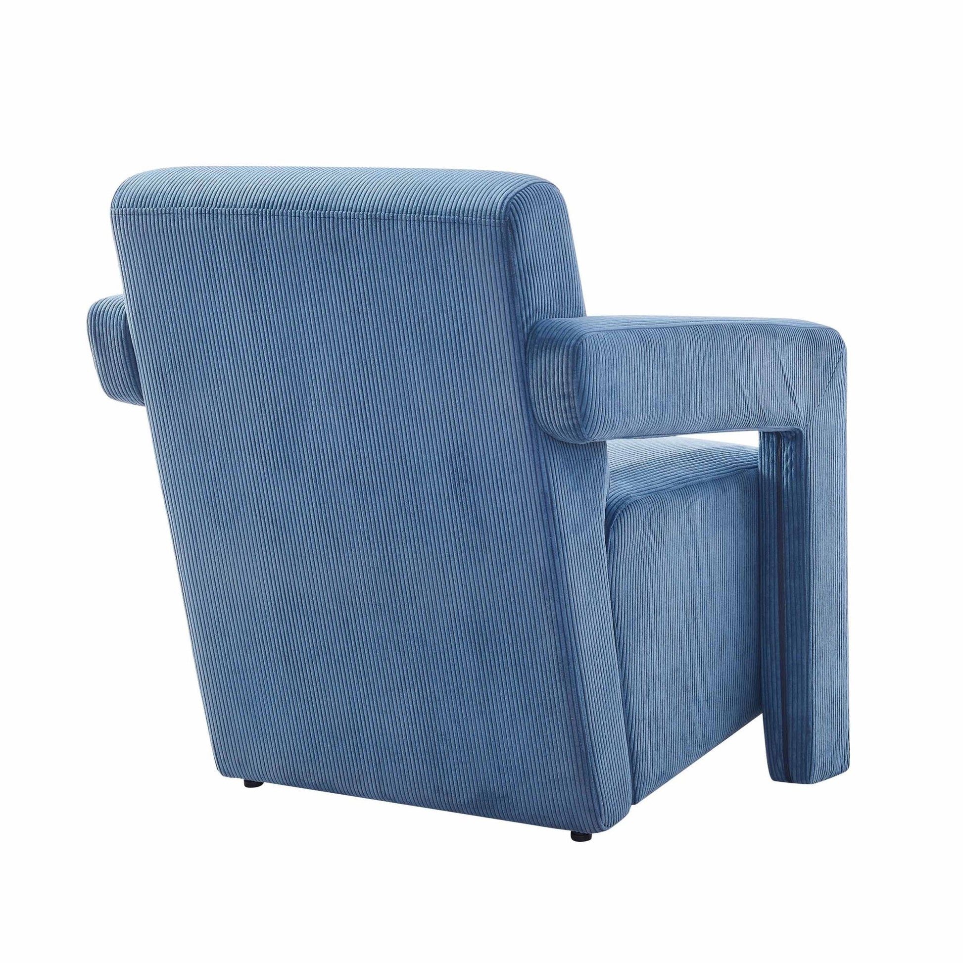 Ciara Accent Chair - Corduroy - Blue - DUSK