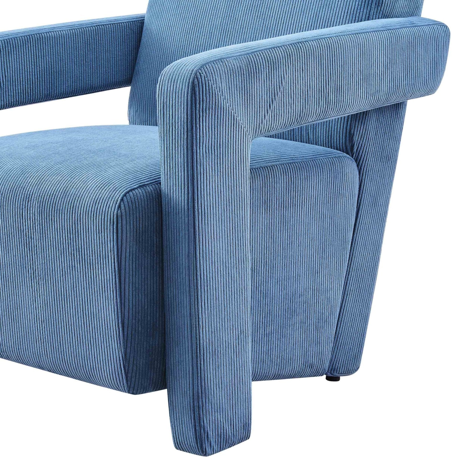 Ciara Accent Chair - Corduroy - Blue - DUSK