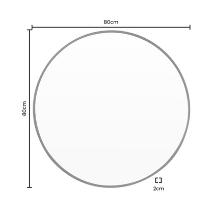 Circle Wall Mirror - Black - DUSK