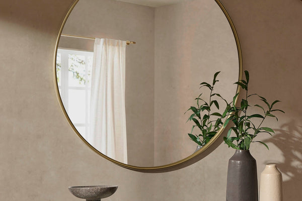 Circle Wall Mirror - Gold - DUSK