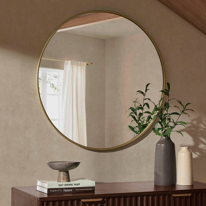 Circle Wall Mirror - Gold - DUSK