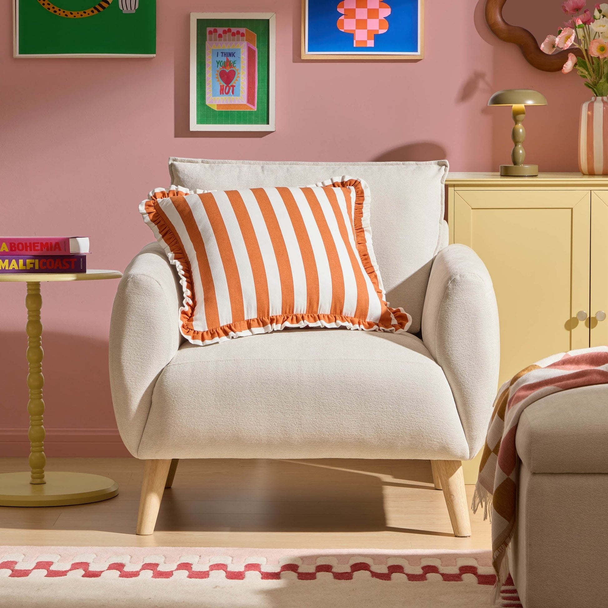 Clapham Armchair - Chenille Ivory - DUSK