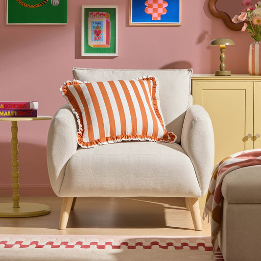 Clapham Armchair - Chenille Ivory - DUSK