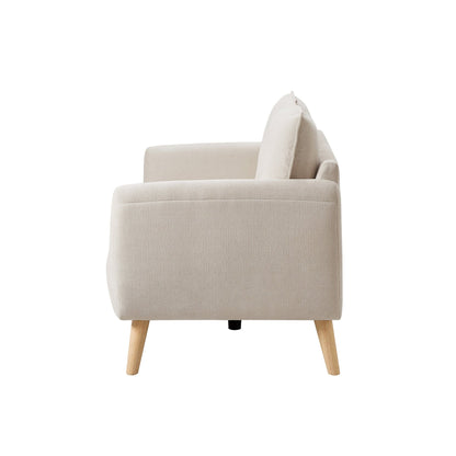 Clapham Compact 2 Seater Sofa - Chenille Ivory - DUSK