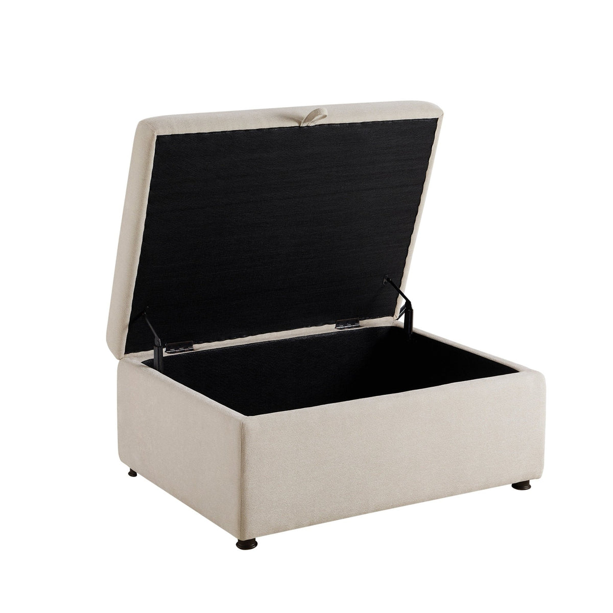 Clapham Storage Pouffe - Chenille Ivory - DUSK
