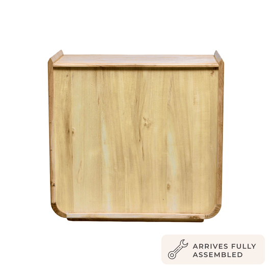 Cleo Acacia Wood 3 Drawer Chest - Light Wood - DUSK
