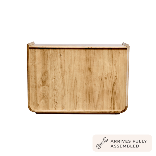Cleo Acacia Wood 6 Drawer Chest - Light Wood - DUSK