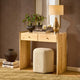 Cleo Acacia Wood Dressing Table Console - Light Wood - DUSK