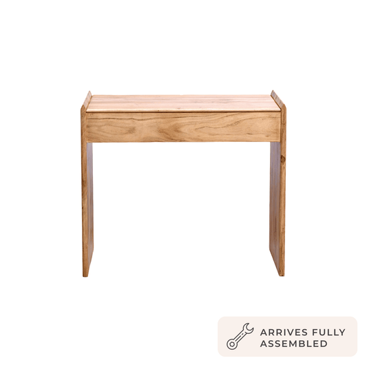 Cleo Acacia Wood Dressing Table Console - Light Wood - DUSK