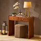Cleo Acacia Wood Dressing Table Console - Walnut - DUSK
