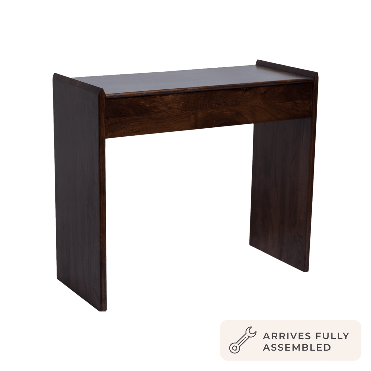 Cleo Acacia Wood Dressing Table Console - Walnut - DUSK