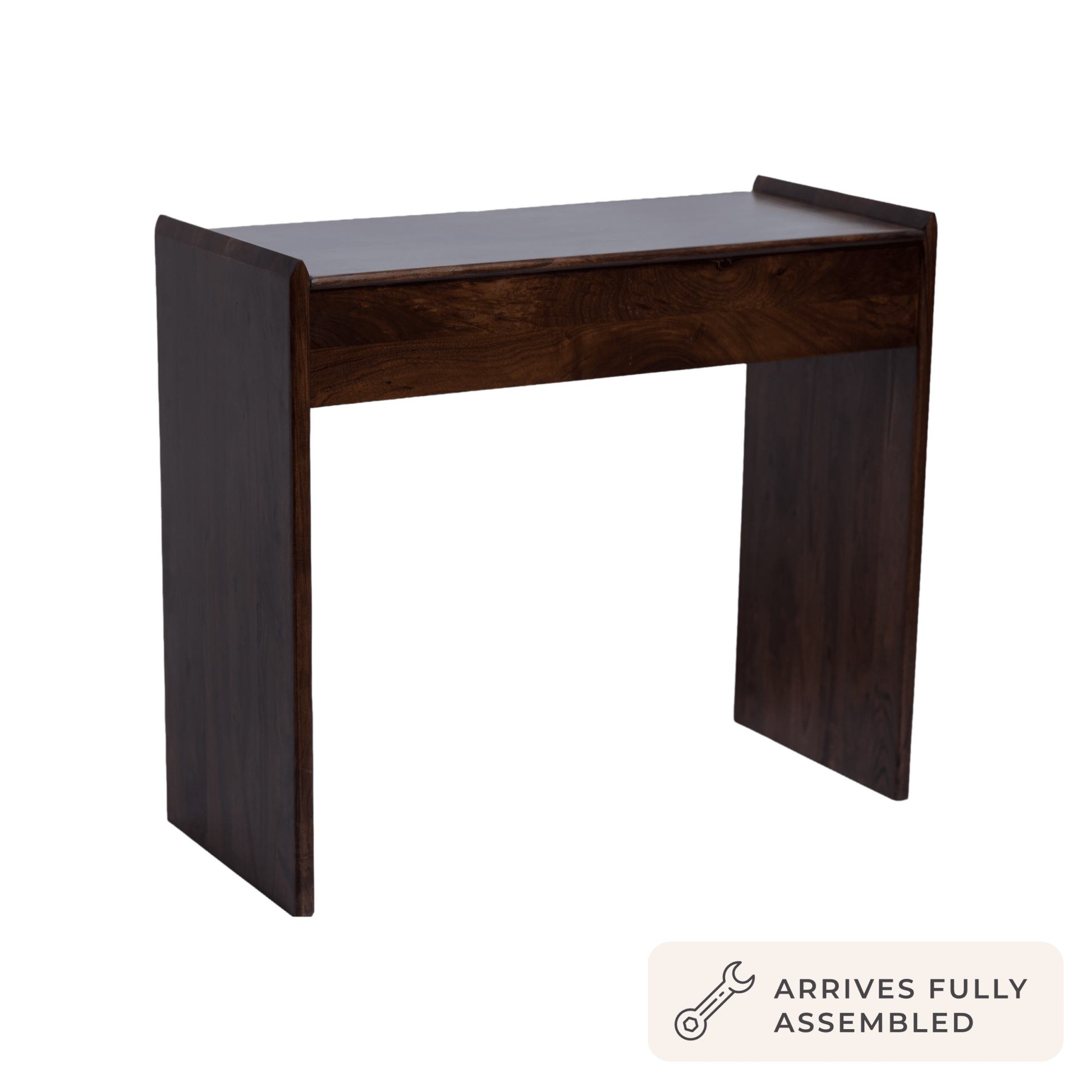 Cleo Acacia Wood Dressing Table Console - Walnut - DUSK
