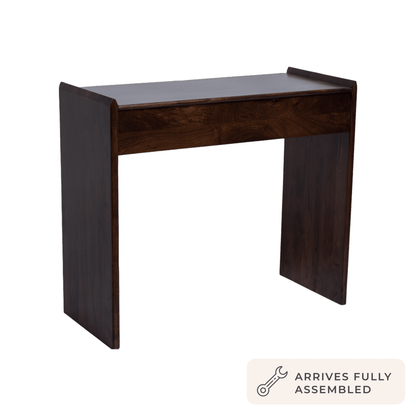 Cleo Acacia Wood Dressing Table Console - Walnut - DUSK