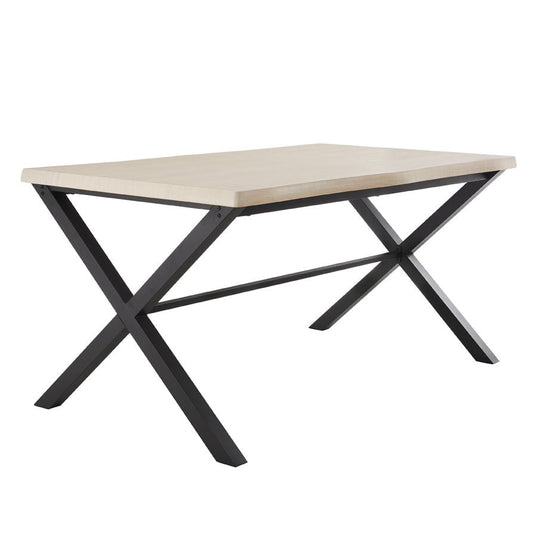 Clover 4 - 6 Seater Dining Table - Light Wood/Black - DUSK