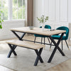 Clover 4 - 6 Seater Dining Table - Light Wood/Black - DUSK