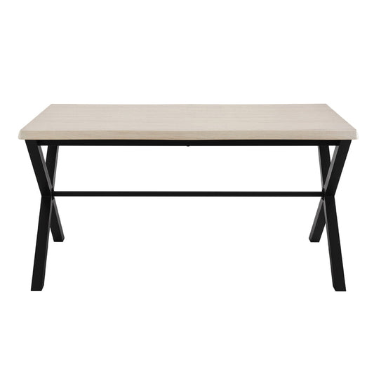 Clover 4 - 6 Seater Dining Table - Light Wood/Black - DUSK