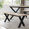 Clover Dining Bench Clover - Light Wood/Black - DUSK