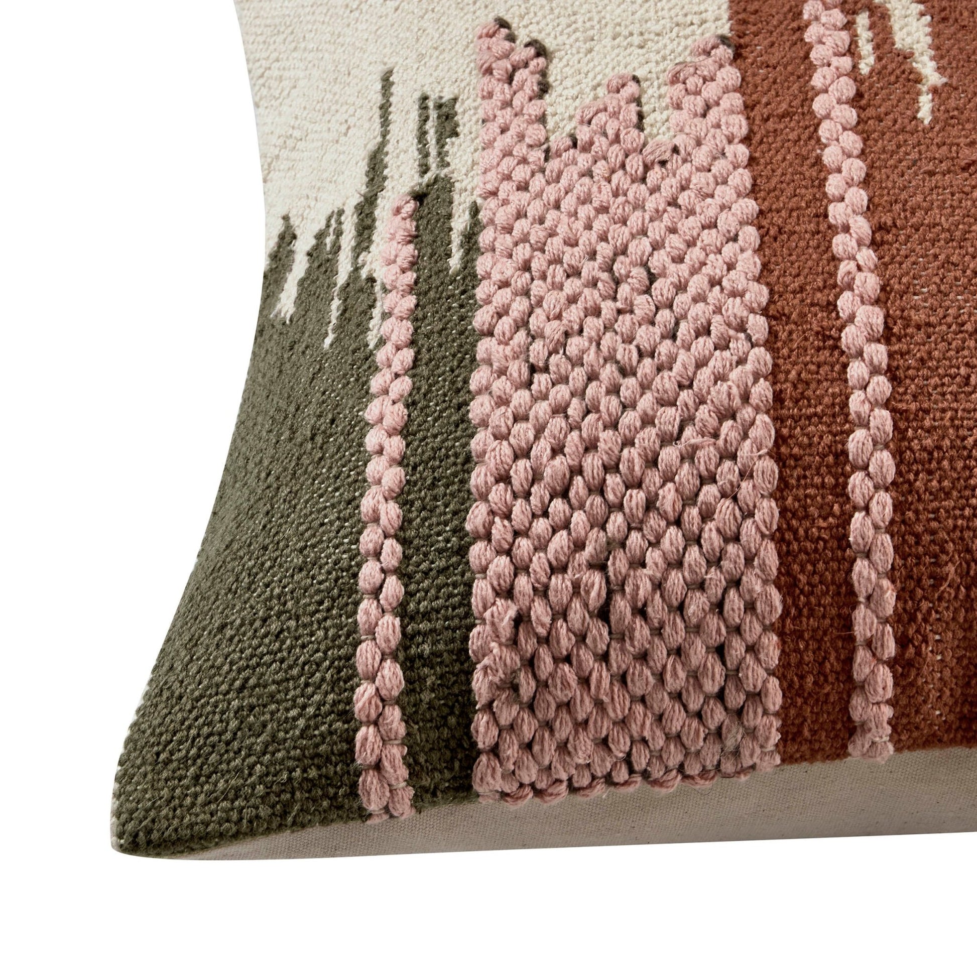 Colour Stitch Fade Effect Sofa Cushion Cover - Multi/Natural - DUSK