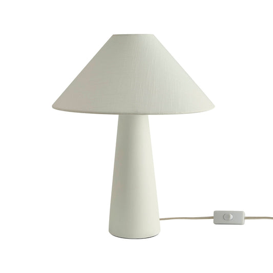 Connie Conical Shade Ceramic Table Lamp - Ivory - DUSK