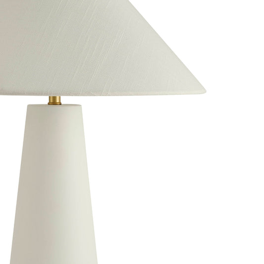 Connie Conical Shade Ceramic Table Lamp - Ivory - DUSK