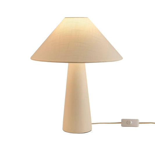 Connie Conical Shade Ceramic Table Lamp - Ivory - DUSK