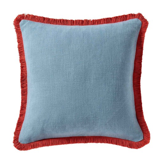 Contrast Edge Tufted Cushion Cover - Blue/ Red - DUSK