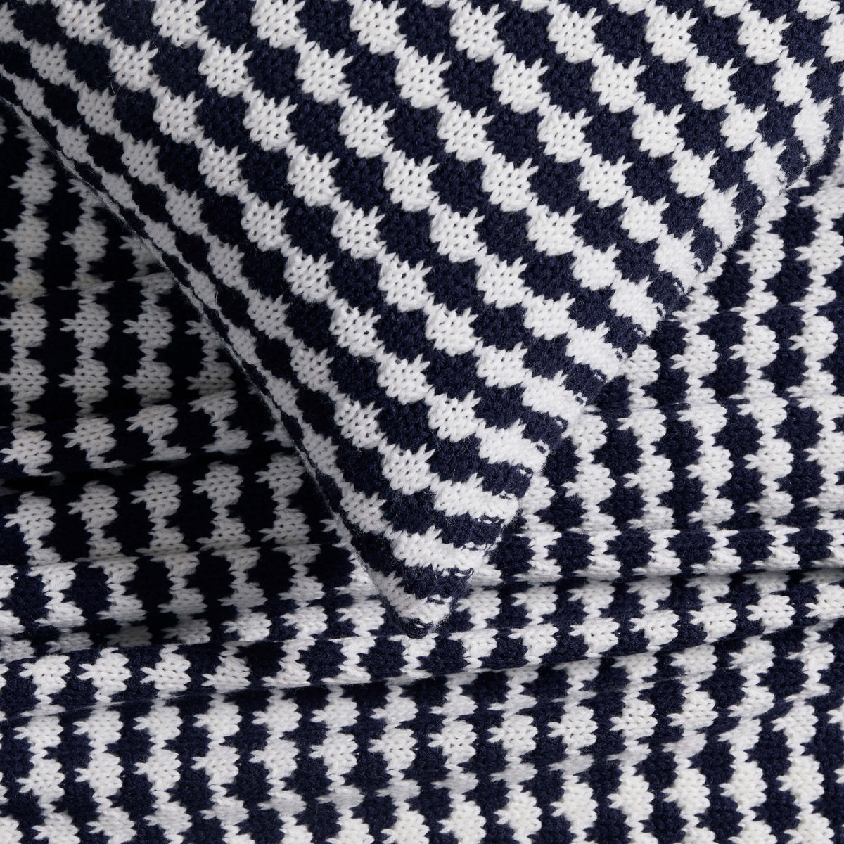Contrast Pattern Knit Cushion Cover - Midnight - DUSK