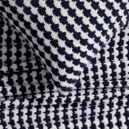 Contrast Pattern Knit Cushion Cover - Midnight - DUSK
