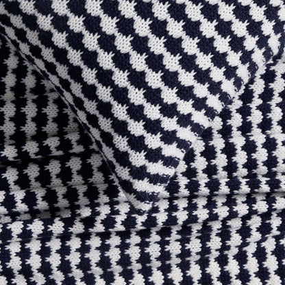 Contrast Pattern Knit Sofa Cushion Cover - Midnight - DUSK