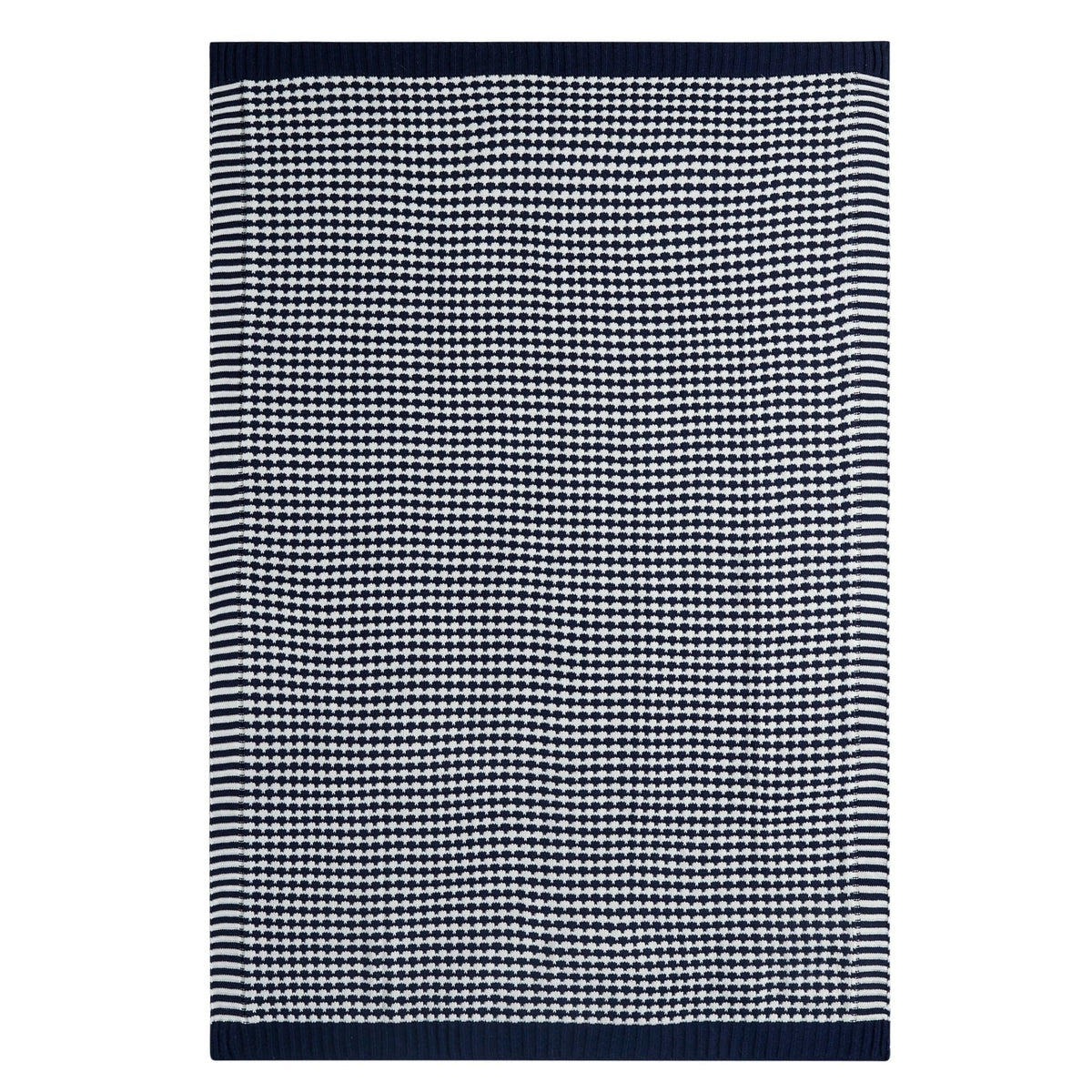 Contrast Pattern Knit Sofa Throw - Midnight - DUSK