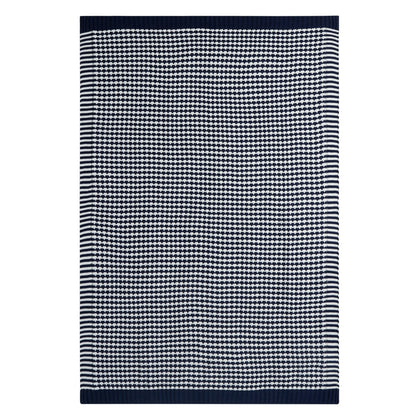 Contrast Pattern Knit Sofa Throw - Midnight - DUSK