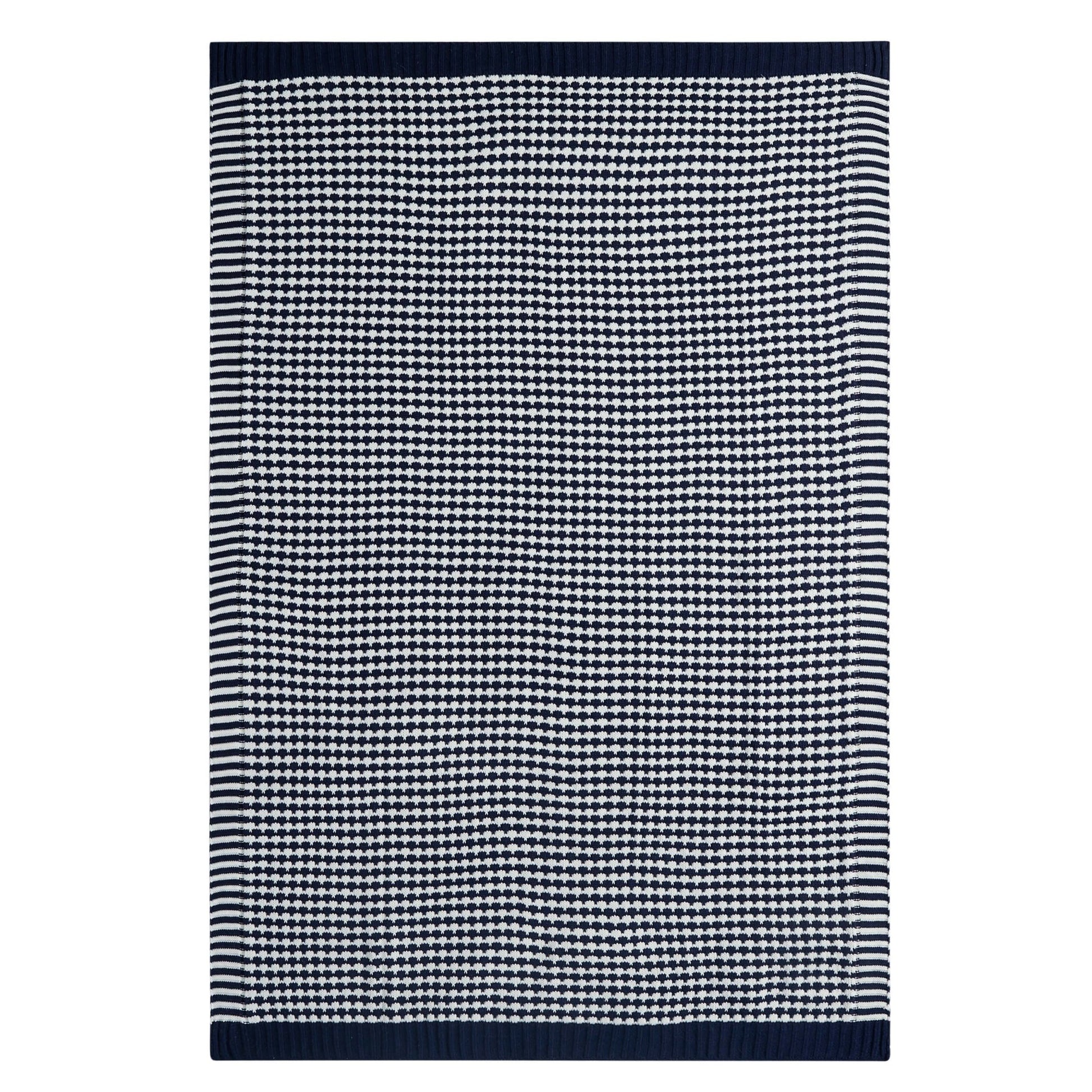 Contrast Pattern Knit Throw - Midnight - DUSK