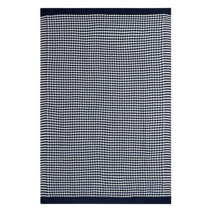 Contrast Pattern Knit Throw - Midnight - DUSK