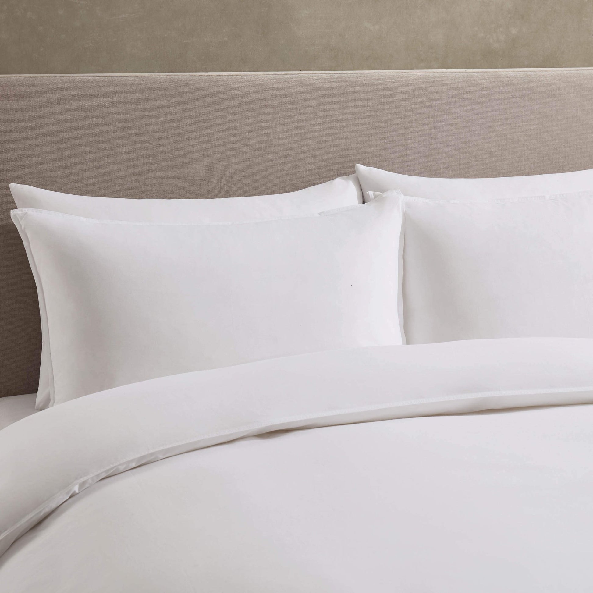 Cooling Cotton 180 Thread Count Duvet Cover, Pillowcase & Fitted Sheet Set - White - DUSK